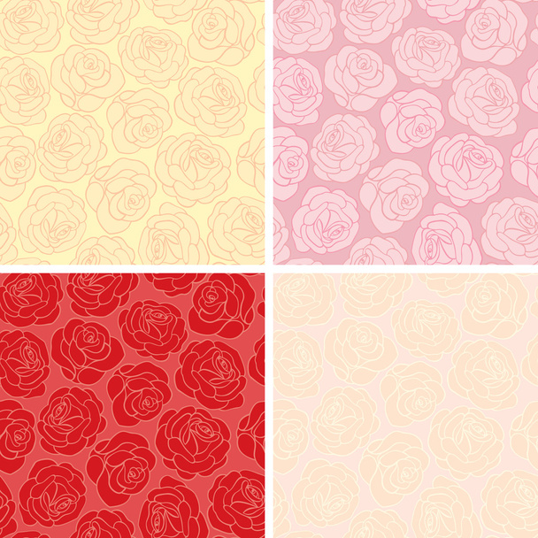 Seamless background with roses - Vector, Image