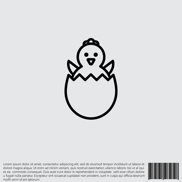 chick simple icon - Vector, Image