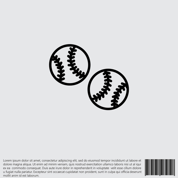 Bälle für Baseball-Ikone  - Vektor, Bild