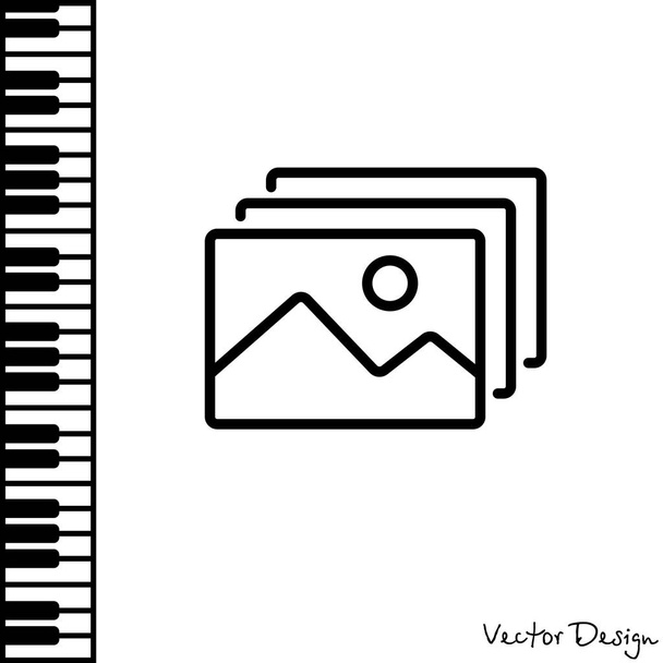 Bildergalerie einfaches Symbol - Vektor, Bild