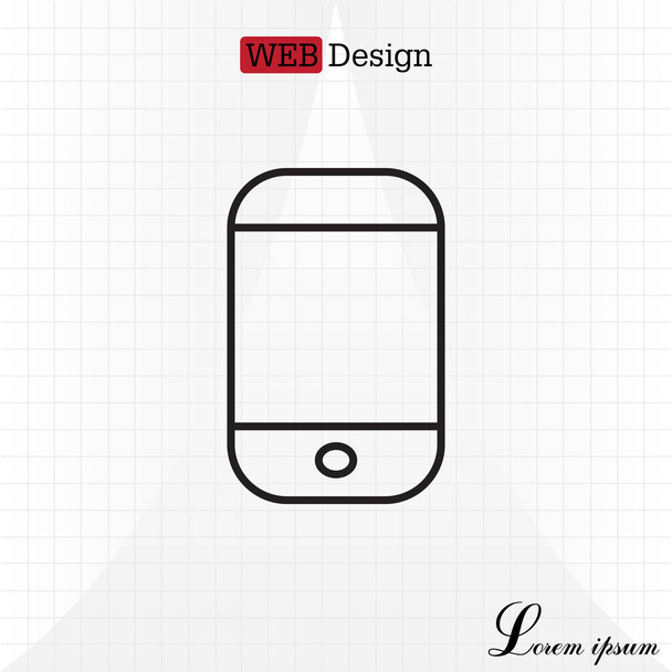 Smartphone simple icon - Vector, Image