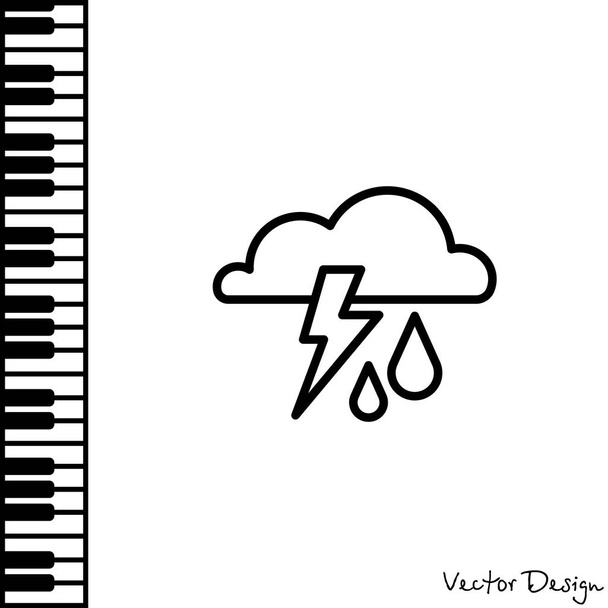 Nubes, viento y lluvia
 - Vector, Imagen