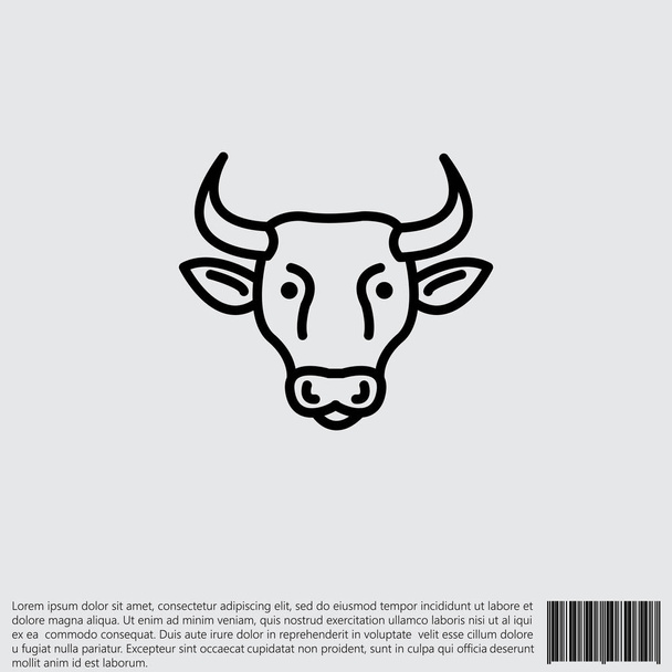 Bull jednoduchý ikona - Vektor, obrázek