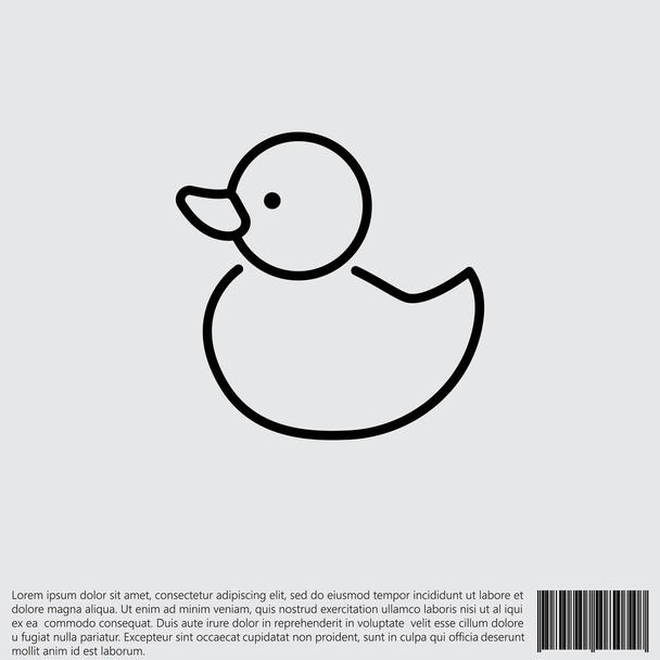 Pato icono simple
 - Vector, Imagen