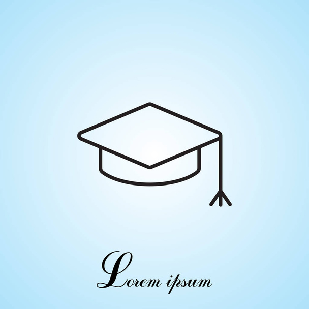 icône chapeau de graduation - Vecteur, image