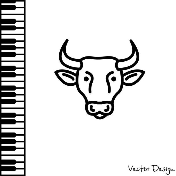 taureau icône simple
 - Vecteur, image