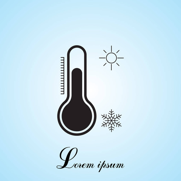 hőmérő egyszerű ikon - Vektor, kép