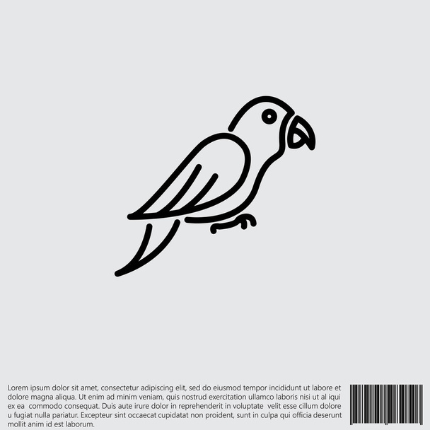 проста ікона папуга
 - Вектор, зображення
