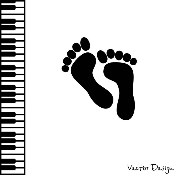 Fußabdrücke Web-Symbol - Vektor, Bild
