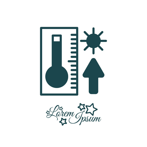 Thermometer simple icon - Vector, Image