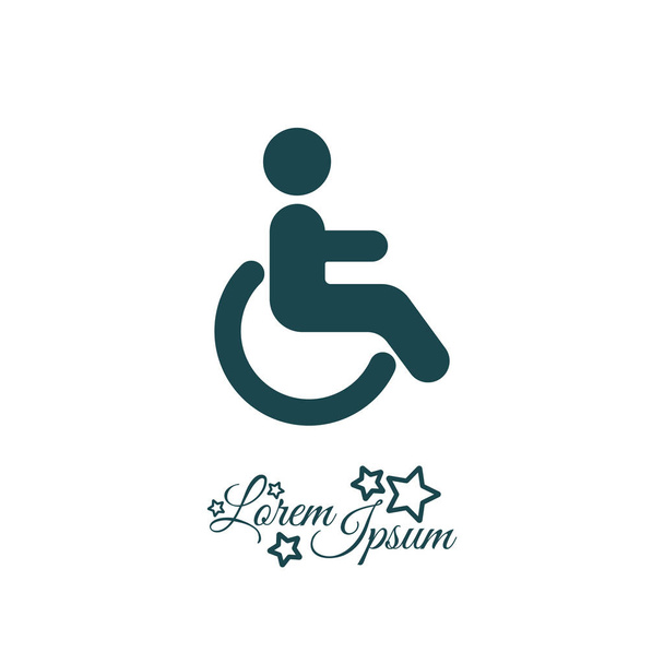 Icono de persona discapacitada
  - Vector, Imagen