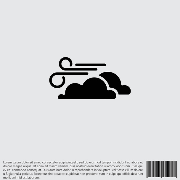 Wind and clouds icon - Vector, Image