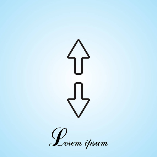 Up and down arrow line icon - Vector, Image