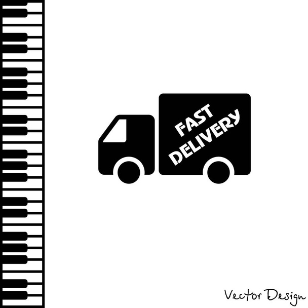 плоский значок вантажівка
 - Вектор, зображення