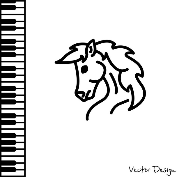 cavalo ícone simples
 - Vetor, Imagem