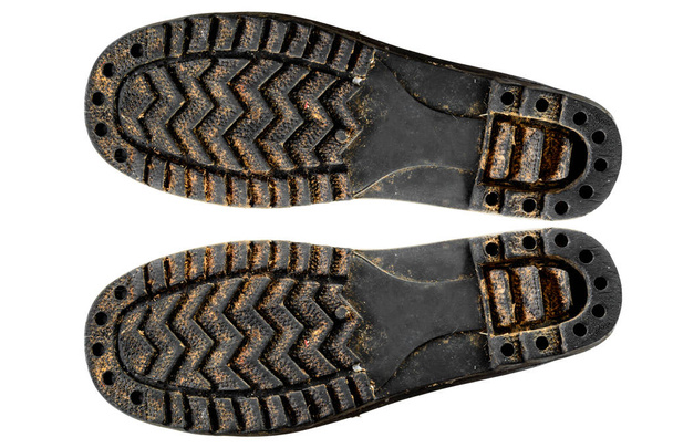 semelles de chaussures vieux isolat
  - Photo, image