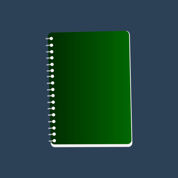 Vereinzelte Notebook-Ikone - Vektor, Bild