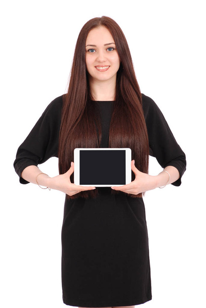 Adolescente détient tablette ordinateur
 - Photo, image