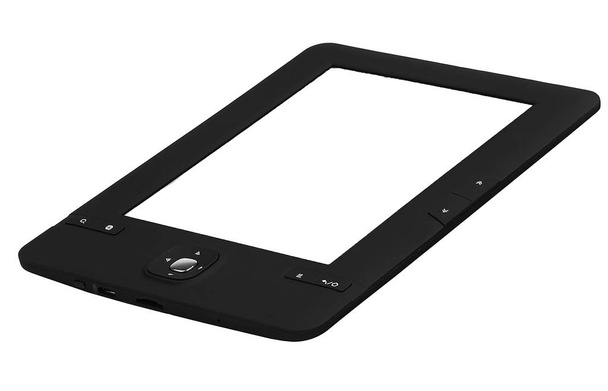 Tablet e-book reader black front angle - Photo, Image