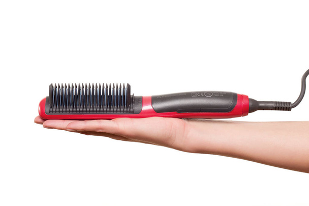 ceramic hair straightener brush - 写真・画像