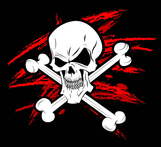 Пиратский символ Веселый Роджер - Вектор,изображение