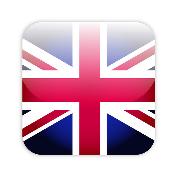 Great britain flag button - Vektor, kép