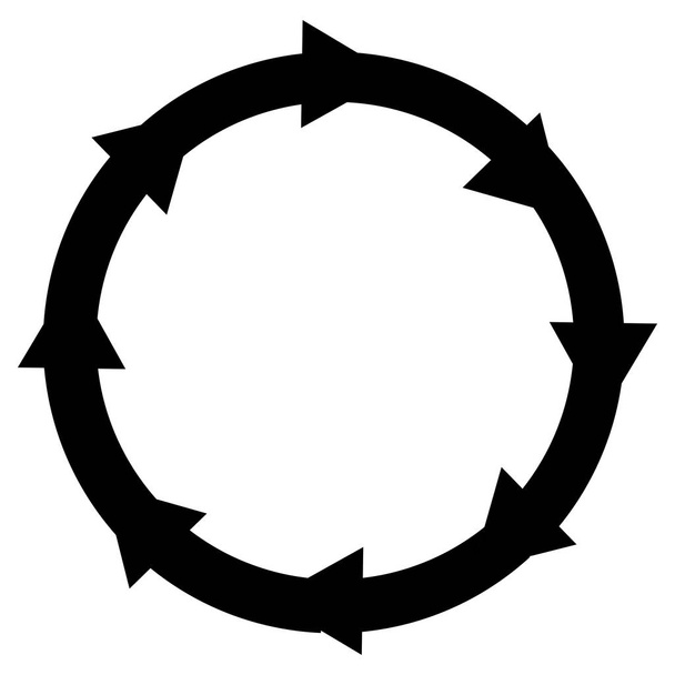 icono de ciclo de etiqueta engomada contorno
 - Vector, Imagen