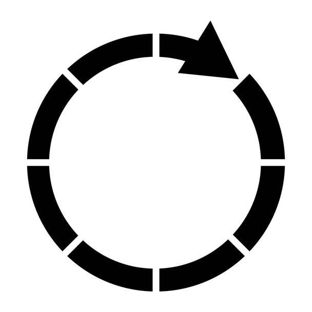 kontúr matrica ciklus ikon - Vektor, kép