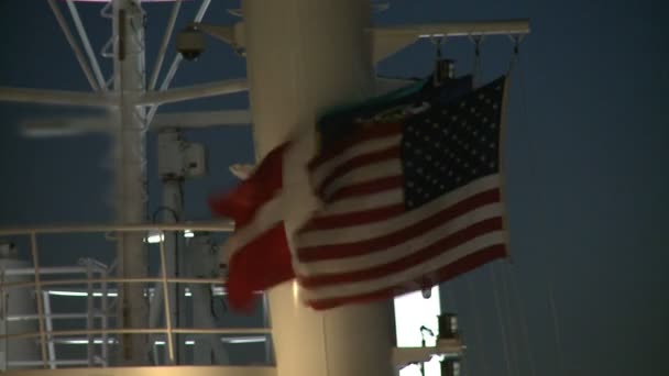 flag fluttering on a boat - Footage, Video