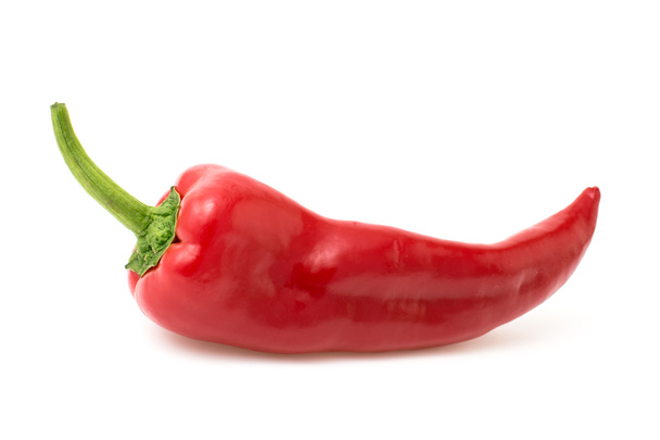 Κόκκινο πιπέρι απομονωμένο σε λευκό - Φωτογραφία, εικόνα