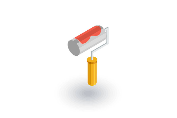 Paint Roller tool flat icon  - Vector, Image