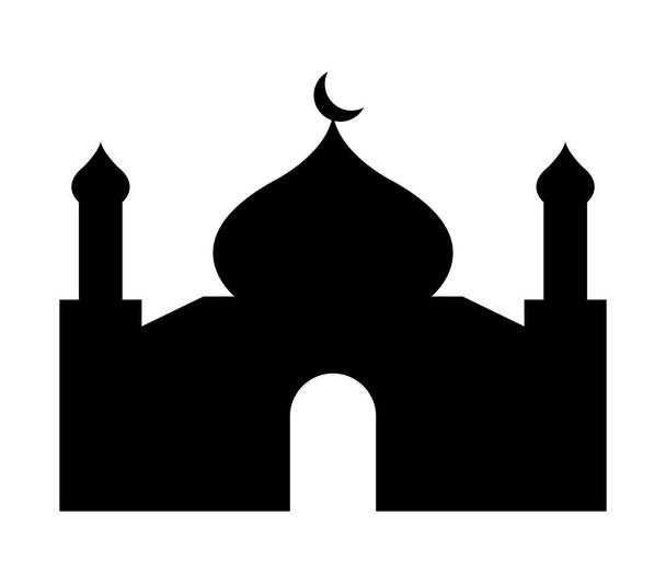 Mešita ikona na bílém pozadí - Vektor, obrázek