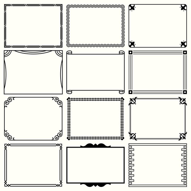 Decorative simple frames  - Vector, imagen