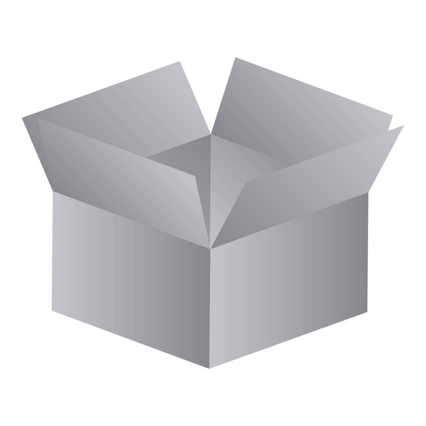 icona aperta scatola grigia
 - Vettoriali, immagini