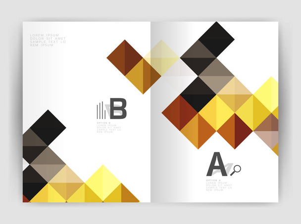 Vecteur carré minimaliste fond abstrait, imprimer le modèle brochure d'entreprise a4
 - Vecteur, image