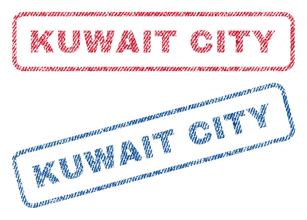 Kuwait City Textile Stamps - Vector, Image