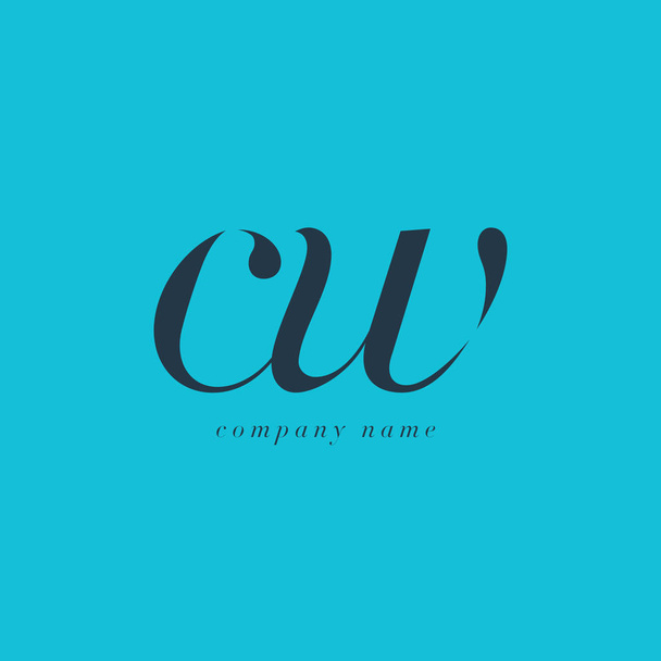 CW harf Logo şablonu - Vektör, Görsel