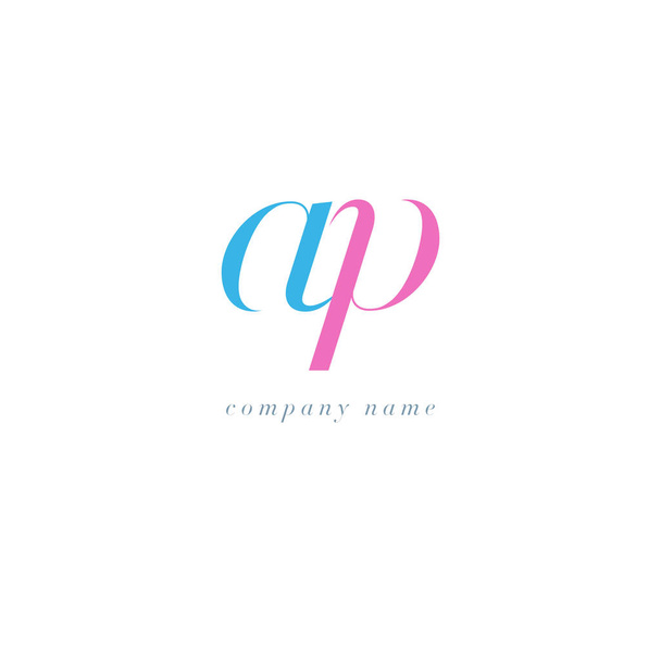 Ap 文字ロゴのテンプレート - ベクター画像