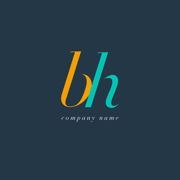 Bh 文字ロゴのテンプレート - ベクター画像