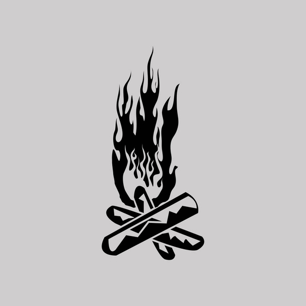 bonfire icon illustration - Vector, Image