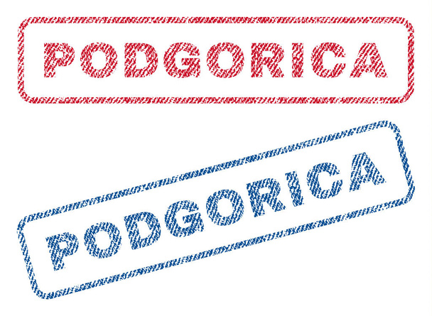 Podgorica Textile Stamps - Vecteur, image