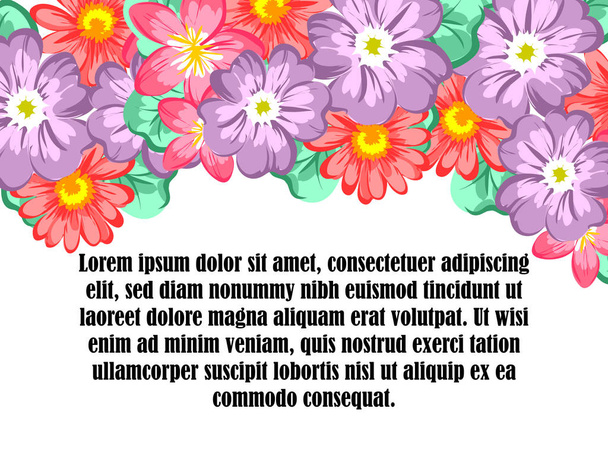 Floral invitation card - Вектор, зображення