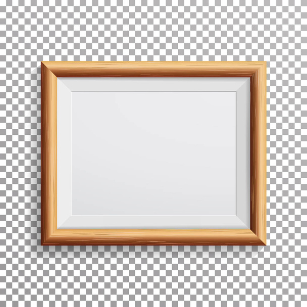 Realistic Photo Frame Vector. Isolated On Transparent Background. - Vector, Image