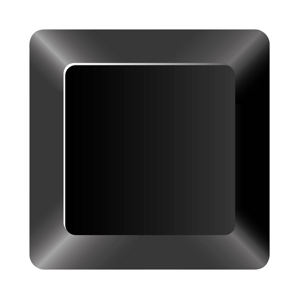 schwarzer Knopf der Computertastatur - Vektor, Bild