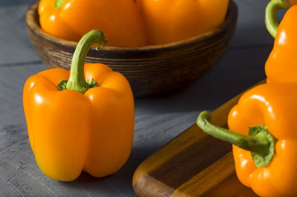 Raw Organic Orange Bell Peppers - Photo, Image