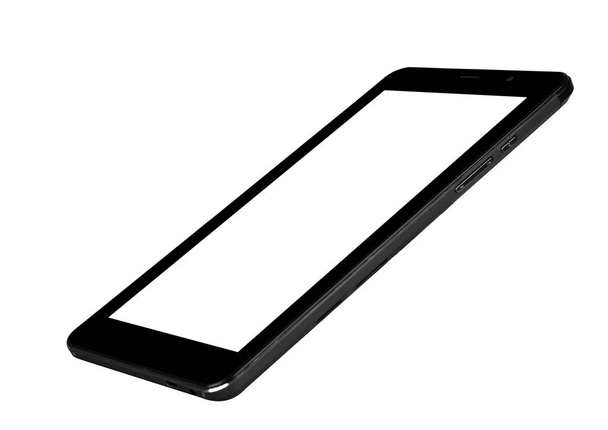 Tabletta textúra fekete ezüst fém elülső szög jobb oldalon közlekedő - Fotó, kép
