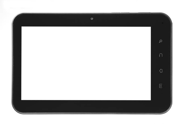 Tablet μαύρο με μαύρη σκιά οθόνη ευθεία - Φωτογραφία, εικόνα