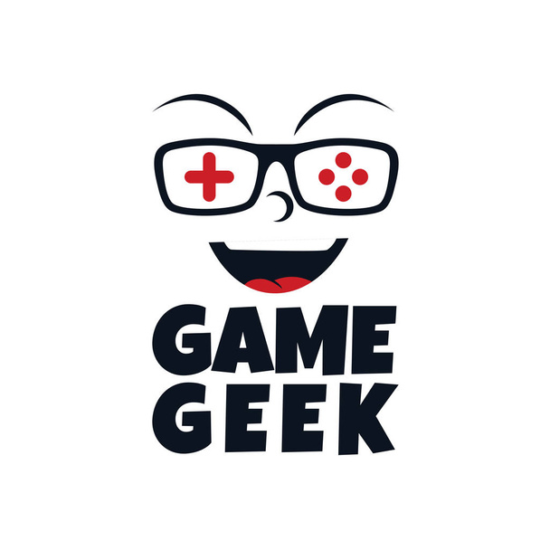 παιχνίδι geek λογότυπο - Διάνυσμα, εικόνα