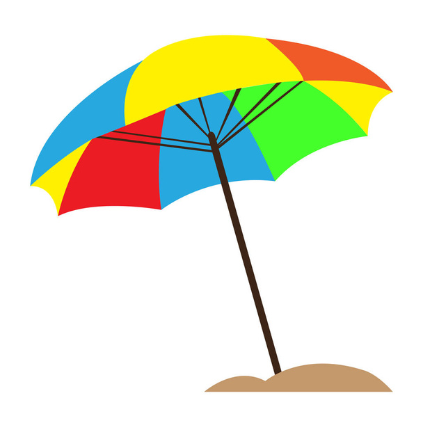 Isolated sand umbrella - Vector, imagen