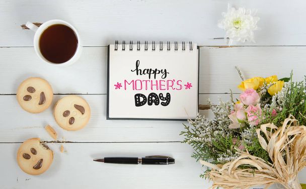 Women's Day greeting note template with lettering - Foto, Imagen